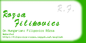 rozsa filipovics business card